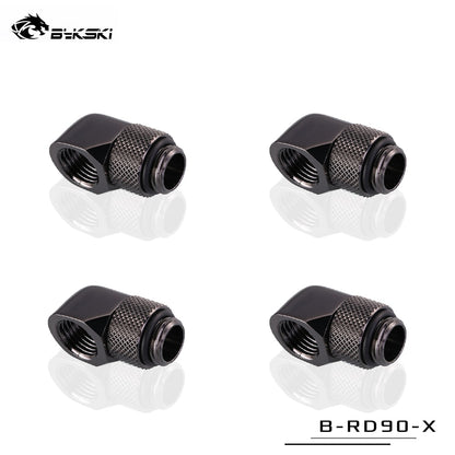 Bykski 90° Adapter Rotary Fitting Bykski G1/4" Computer Case Water Cooling Copper Equipment Adjust | Water Cooling Fitting