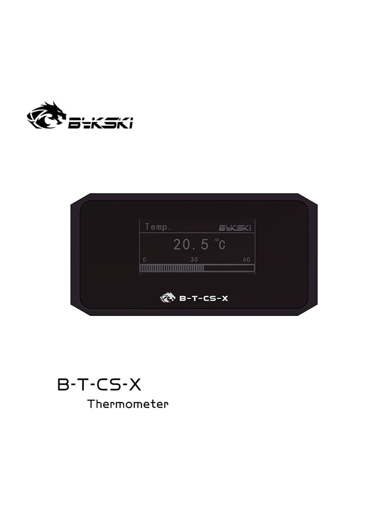 Bykski B-TFC-CS-X Water Cooler System Monitor for Temperature Meter / Water Flow OLED Display Double G1/4'' Flow Error Alarm