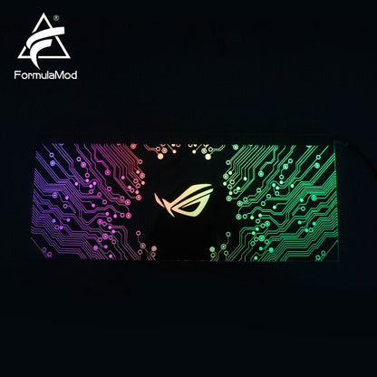FormulaMod Fm-DB, Gpu Decorative Backplate, With 5v 3pin Lighting LED Acrylic Backplane, Can Sync To | RGB Lighting
