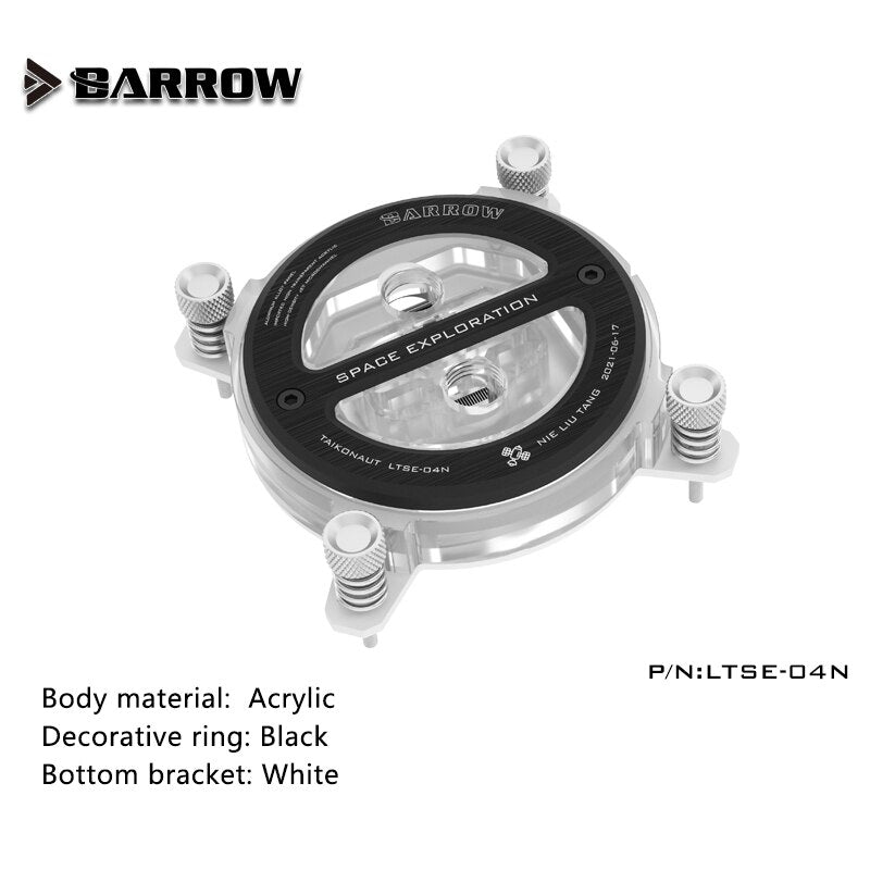 Barrow CPU Water Cooling Block For Intel X99 AMD , Acrylic/POM Liquid Cooling System Micro Waterway LTSE-04N LTSEA-04N LTSEX-04N