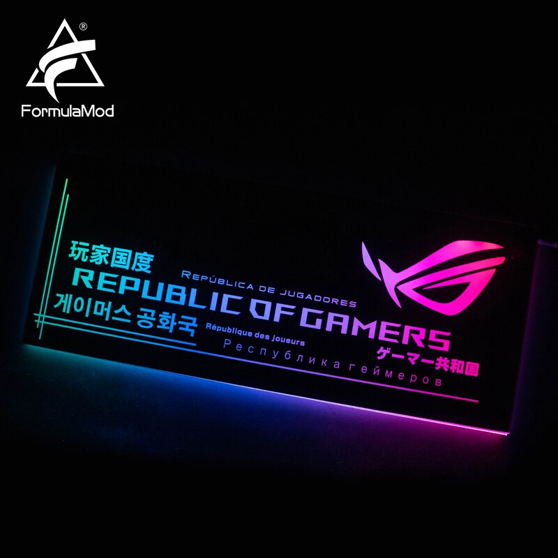 FormulaMod Fm-DB, Gpu Decorative Backplate, With 5v 3pin Lighting LED Acrylic Backplane, Can Sync To | RGB Lighting