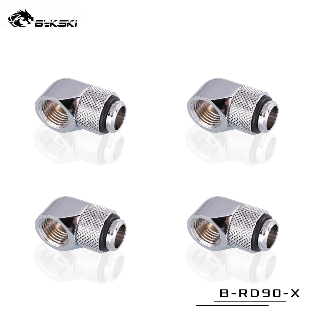 Bykski 90° Adapter Rotary Fitting Bykski G1/4" Computer Case Water Cooling Copper Equipment Adjust | Water Cooling Fitting