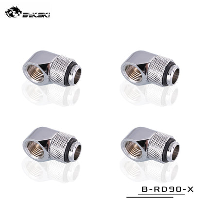 Bykski 90° Adapter Rotary Fitting Bykski G1/4" Computer Case Water Cooling Copper Equipment Adjust | Water Cooling Fitting