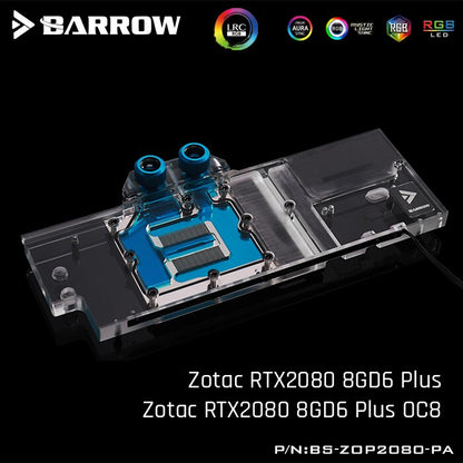 FormulaMod Barrow RTX 2080 full-cover GPU waterblock — silent local AI workload cooling (view 4)