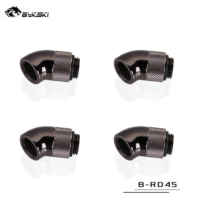 Bykski 45 Degree Rotary Fitting Bykski G1/4" Rotatable 45° Adapter Cooling Equipment Adjust Connect | Water Cooling Fitting