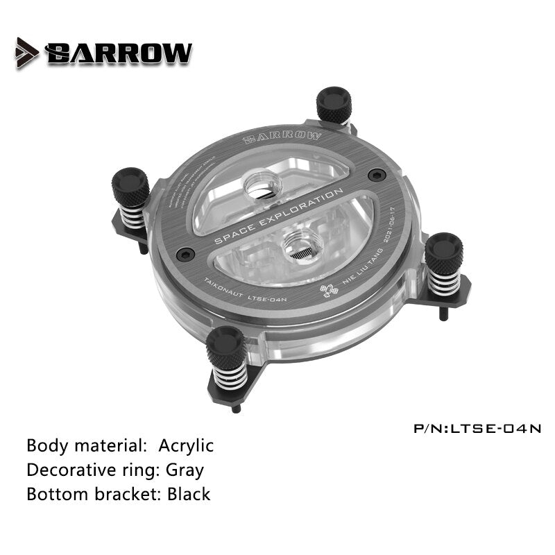 FormulaMod Barrow CPU Water Cooling Block For Intel X99 AMD , Acrylic/POM Liquid Cooling System Micro | Water Cooling Block