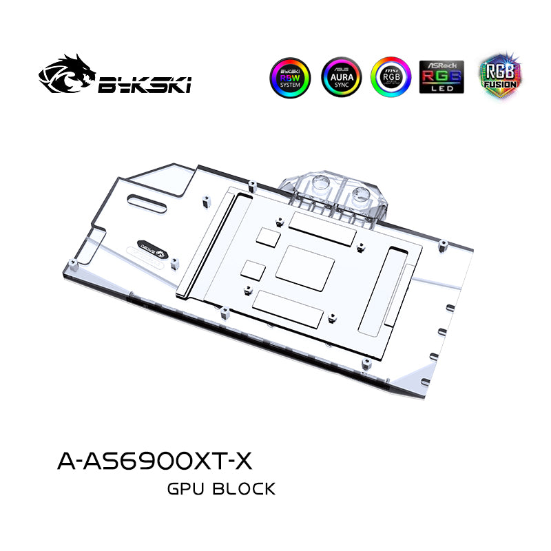 Bykski GPU Block , For ASUS TUF RX 6900XT / 6800XT O16G GAMING , Full Cover Liquid Cooler GPU Water Cooling ,  A-AS6900XT-X
