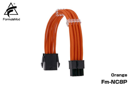 FormulaMod Fm-NC8P CPU 8Pin (4 + 4) câble d'extension d'alimentation pour carte mère 8 broches 18AWG câbles de couleur unie avec peigne de câble 