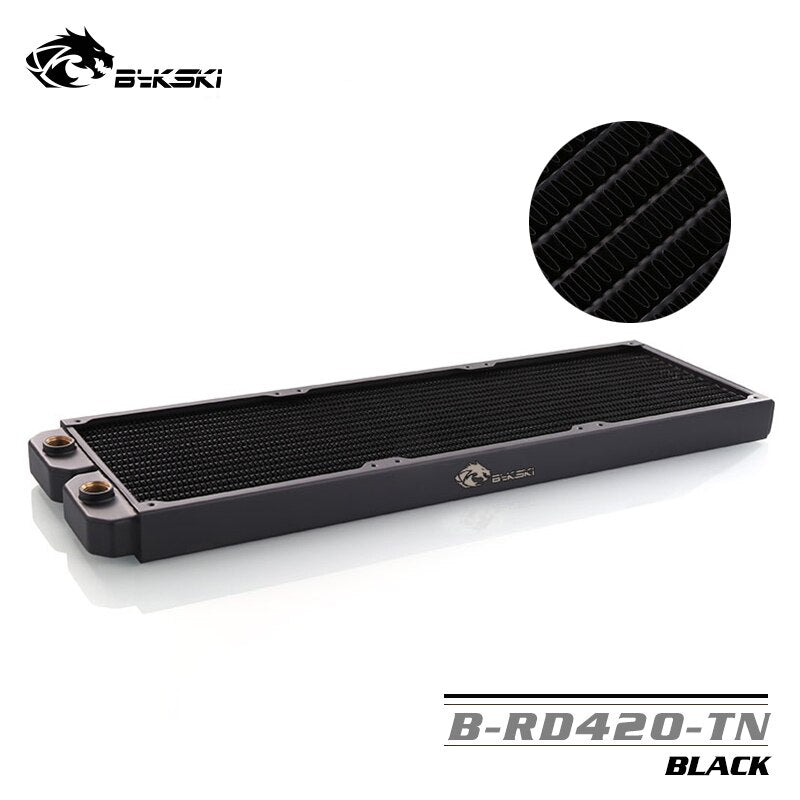 Bykski B-RD420-TN, 420mm Single Row Radiators, 28mm Thickness, Standard Water Cooling Radiators , | Water Cooling Accessory