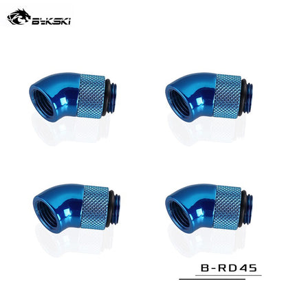 Bykski 45 Degree Rotary Fitting Bykski G1/4" Rotatable 45° Adapter Cooling Equipment Adjust Connect | Water Cooling Fitting