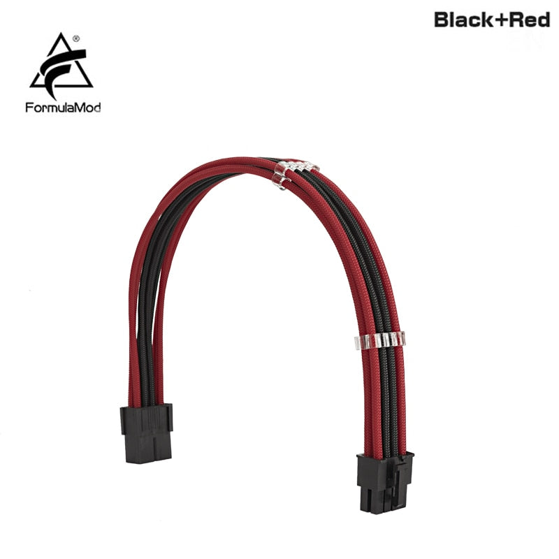 FormulaMod Fm-NP8P PCI-E 8Pin(6+2) Power Extension Cable For Motherboard/GPU 8 Pin 18AWG Combination Color Cables With Comb