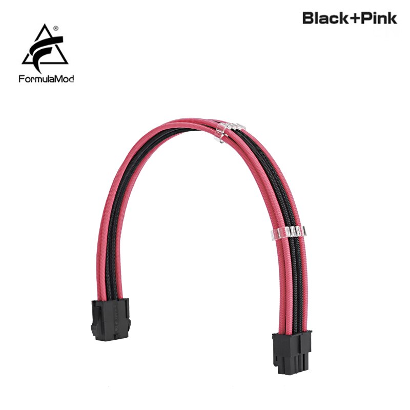 FormulaMod Fm-NC8P CPU 8Pin(4+4) Power Extension Cable For Motherboard 8 Pin 18AWG Combination Color Cables With Cable Comb