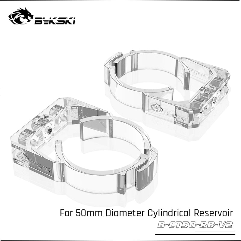 Bykski B-CT50-RB-V2/B-CT60-RB boucle en anneau acrylique pour support de support de réservoir cylindrique de diamètre 50/60mm
