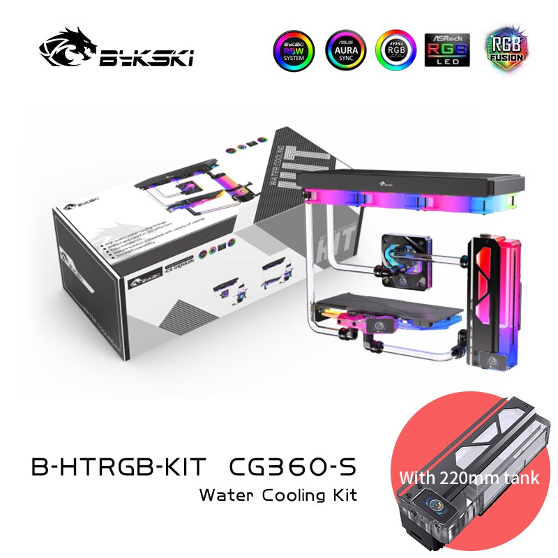Bykski Water Cooling Kit, Hard Tube Kit Intel /AMD GPU block whole
