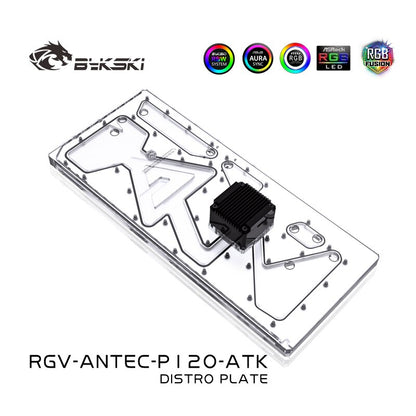 Bykski Distro Plate For Antec P120 Case, Waterway Boards For Intel CPU Water Block & Single GPU Building, RGV-ANTEC-P120-ATK