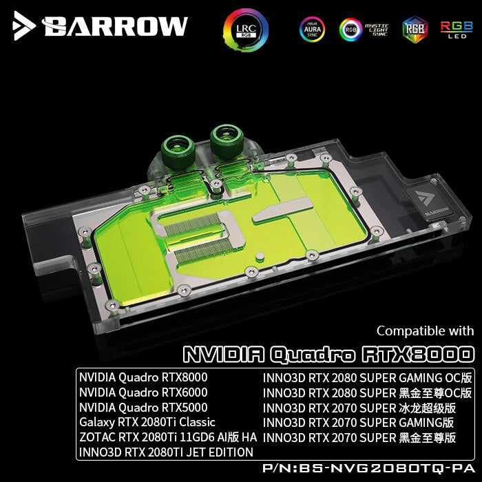 FormulaMod Barrow RTX 5000 full-cover GPU waterblock — silent local AI workload cooling (view 6)