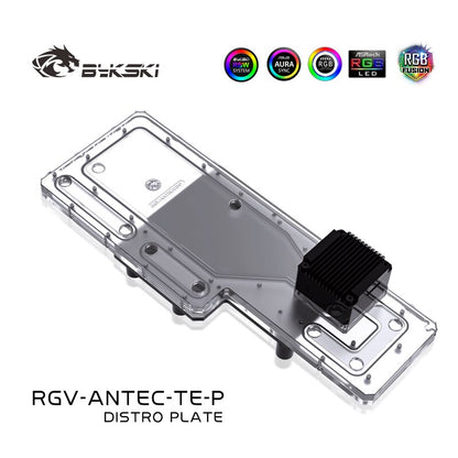 Bykski RGV-Antec-TE-P, Waterway Boards For Antec Torque Case, RBW 5V Lighting, For Intel CPU Water Block & Single GPU Building