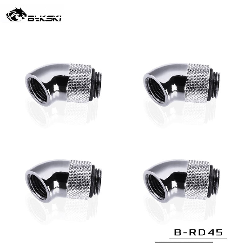 Bykski 45 Degree Rotary Fitting Bykski G1/4" Rotatable 45° Adapter Cooling Equipment Adjust Connect | Water Cooling Fitting