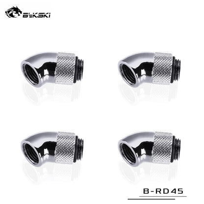 Bykski 45 Degree Rotary Fitting Bykski G1/4" Rotatable 45° Adapter Cooling Equipment Adjust Connect | Water Cooling Fitting
