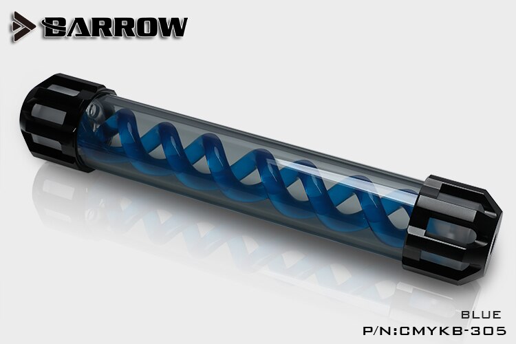 Barrow CMYKB-305 Dark Night Virus-T Reservoirs Aluminum Alloy Cover + Acrylic Body Multiple | PC Water Cooling Accessory