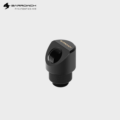 Barrowch 45 / 90 Degree Rotary Adapter With Smooth Surface For Bend Tube Connections Design 2pcs, FBWT-MR