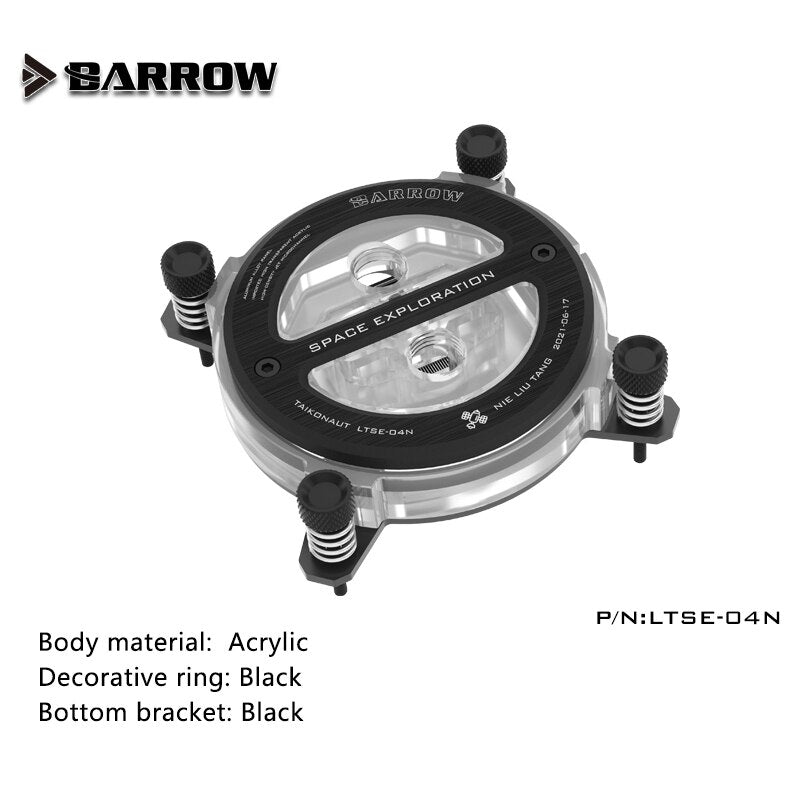 FormulaMod Barrow CPU Water Cooling Block For Intel X99 AMD , Acrylic/POM Liquid Cooling System Micro | Water Cooling Block
