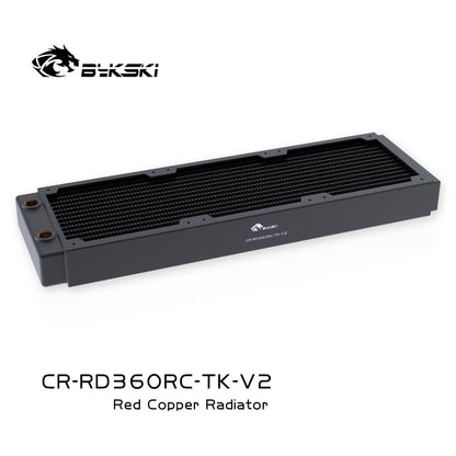 Bykski 480mm Copper Radiator RC Series High-performance Heat Dissipation 40mm Thickness for 12cm Fan Cooler, CR-RD480RC-TK-V2