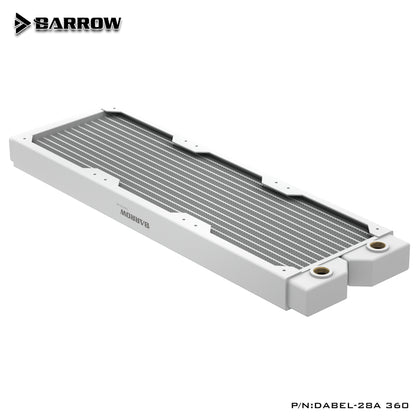 Barrow Radiator Dabel-28a 240 / 360 Copper G1/4" Thread White 240MM 360MM Computer Radiator Water | Custom Loop Radiator