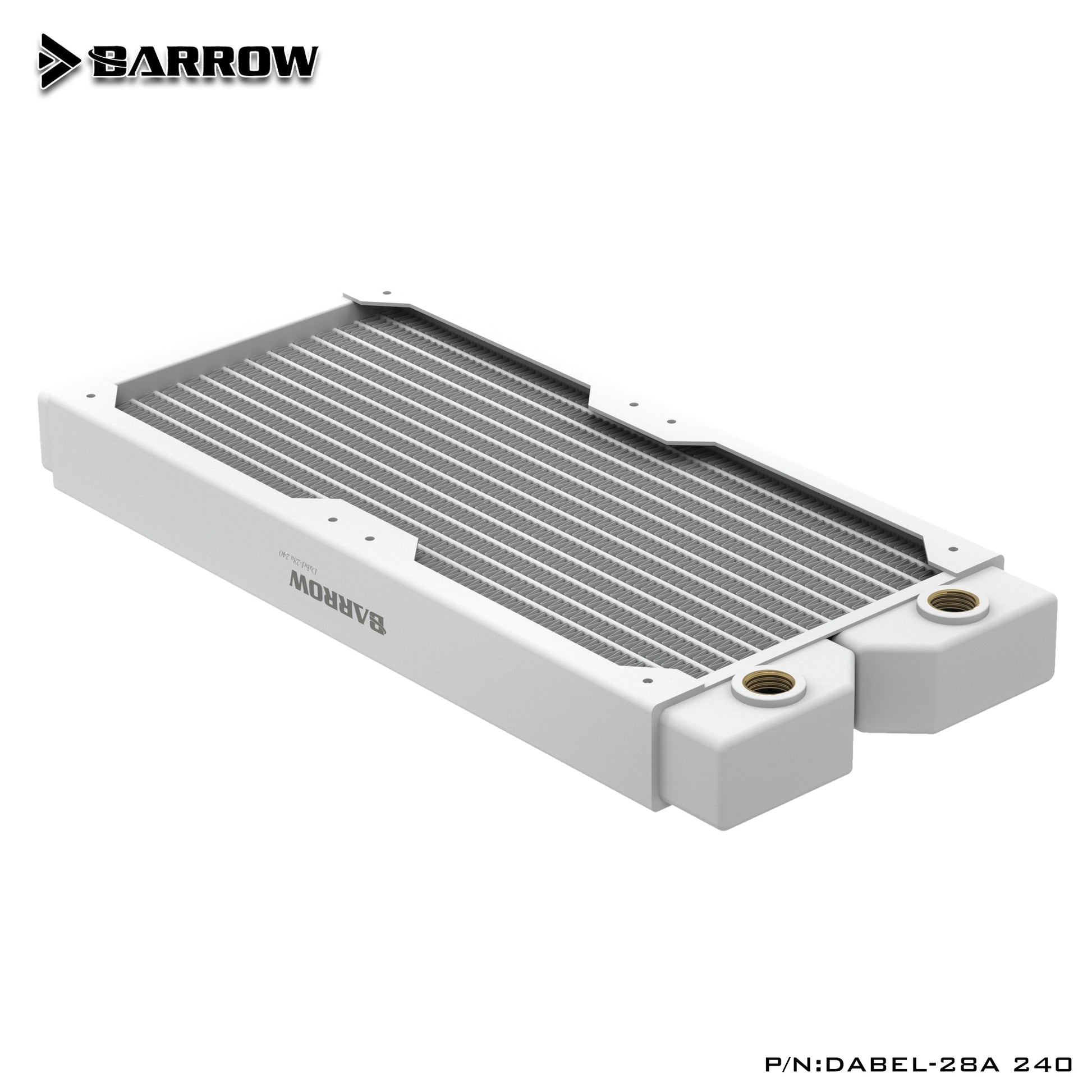 Barrow Radiator Dabel-28a 240 / 360 Copper G1/4" Thread White 240MM 360MM Computer Radiator Water | Custom Loop Radiator