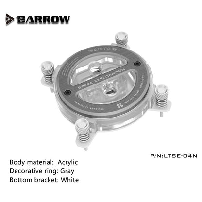Barrow CPU Water Cooling Block For Intel X99 AMD , Acrylic/POM Liquid Cooling System Micro Waterway LTSE-04N LTSEA-04N LTSEX-04N