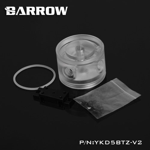 Barrow YKD5BTZ-V2/PD5BTZ-V2 POM/PMMA Acrylic water pump top for D5 / MCP655 serise pump computer water | Water Cooling Pump