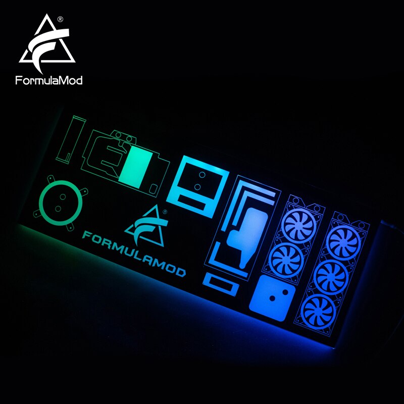 FormulaMod Fm-DB, Gpu Decorative Backplate, With 5v 3pin Lighting LED Acrylic Backplane, Can Sync To Motherboard