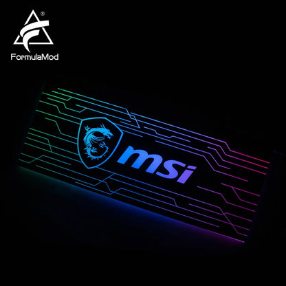 FormulaMod Fm-DB, Gpu Decorative Backplate, With 5v 3pin Lighting LED Acrylic Backplane, Can Sync To Motherboard