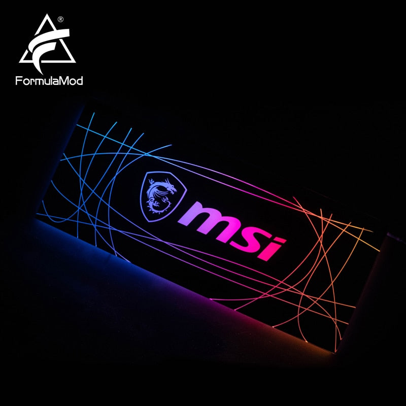 FormulaMod Fm-DB, Gpu Decorative Backplate, With 5v 3pin Lighting LED Acrylic Backplane, Can Sync To Motherboard
