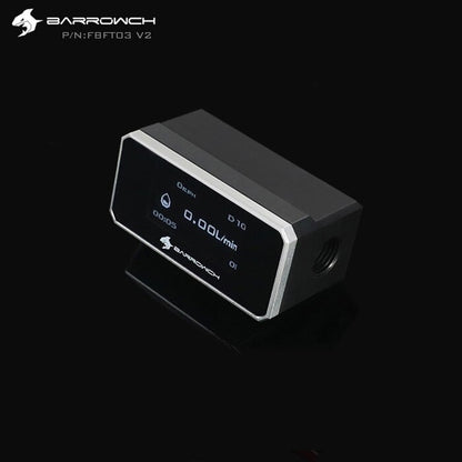 Barrow ch FBFT03-V2, Digital Display OLED Rotor Flow Meters, Multiple Colour Aluminum Alloy Panel + POM | PC Display Module