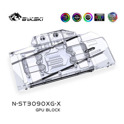 Bykski GPU Water Cooling Block For Zotac RTX 3090/3080Ti/3080/3070Ti Gaming/AMP Holo/AMP Extreme/Trinity, Liquid Cooling Cooler For Graphics Card, N-ST3090XG-X-V2