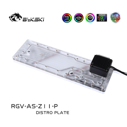 Bykski Distro Plate For ASUS ROG Z11 Case, Waterway Boards For Intel CPU Water Block & Single GPU Building, RGV-AS-Z11-P