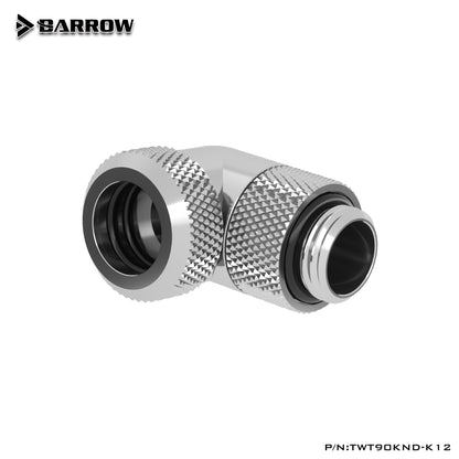 Barrow 90 Degree Rotary Hard Tube Fittings, G1/4 Adapters For OD12mm/14mm Hard Tubes, TWT90KND-K12/TWT90KND-K14