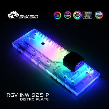 Bykski RGV-INW-925-P Waterway Boards For In Win 925 Case RBW 5V RGB 12V Lighting For Intel CPU Water Block & Single GPU Building