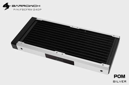 Barrow ch FBCFRX-240 Chameleon Fish Modular 240mm Radiator With OLED Display Acrylic/POM Inlet Module | Custom Loop Radiator