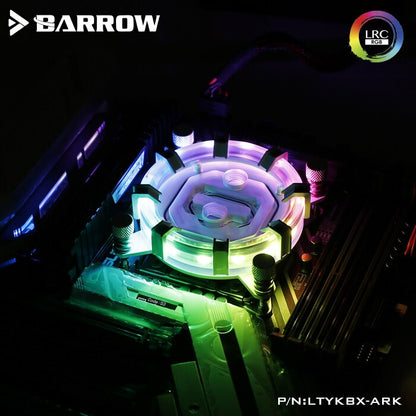 Barrow LTYKBX-ARK pour X99 (Transit vers X299) LRC RGB v2 Aurora édition limitée CPU waterblock 0.4MM microcoupe micro voie navigable