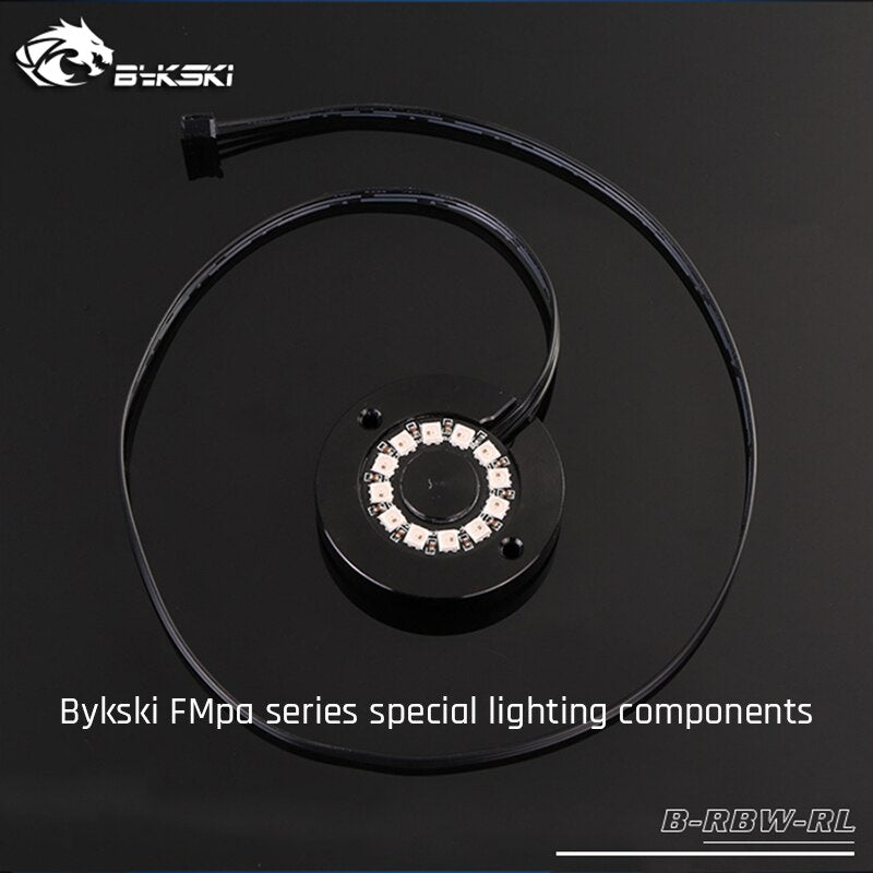 Bykski Acrylic Diamond Shape Water Flow Meters, G1/4 5v 3pin RGB Lighting Polygon Water Cooling Flow Meters, | RGB Lighting