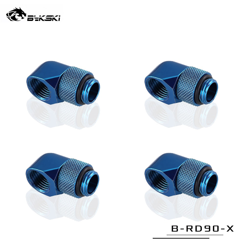 Bykski 90° Adapter Rotary Fitting Bykski G1/4" Computer Case Water Cooling Copper Equipment Adjust | Water Cooling Fitting