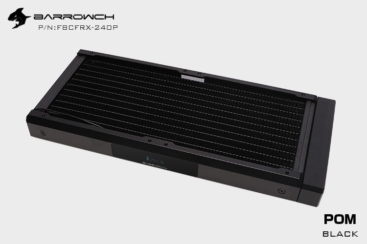 Barrow ch FBCFRX-240 Chameleon Fish Modular 240mm Radiator With OLED Display Acrylic/POM Inlet Module | Custom Loop Radiator