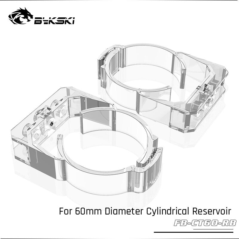 Bykski B-CT50-RB-V2/B-CT60-RB Acrylic Ring Buckle For 50/60mm Diameter Cylindrical Reservoir Bracket Holder