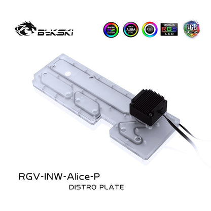 Bykski In Win Alice Case Waterway Boards RBW 5V Lighting For Intel CPU Block & Single GPU Water Distribution Plate