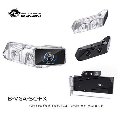 Bykski GPU Temperature Digital Display for Computer GPU Cooling Water Block Cooler With Color Display, | Water Cooling Block