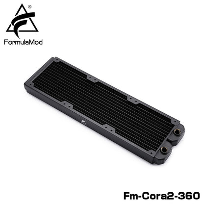 FormulaMod Fm-CoRa2 28mm Thickness Copper Radiator 120/240/360/480 Black Suitable For 120 Fans