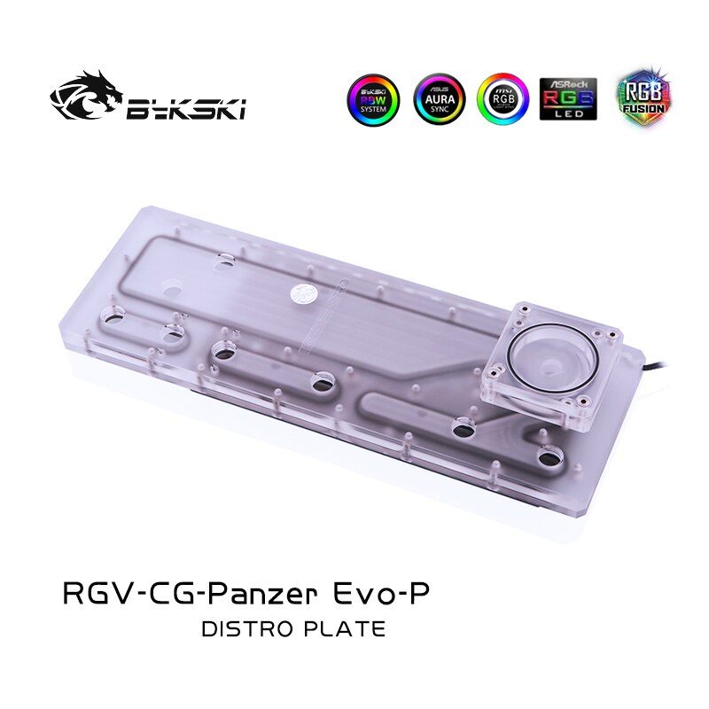Bykski RGV-CG-Panzer Evo-P, Waterway Boards For Cougar Panzer EVO Case, For Intel CPU Water Block, Single GPU Building