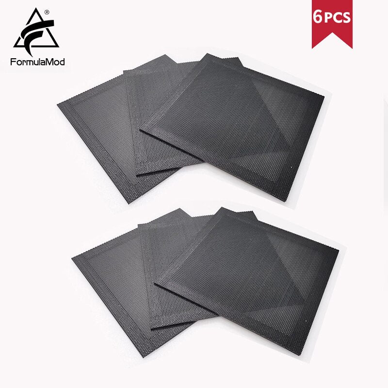 FormulaMod Fm-FCW, 120mm Air Filter Nets, Dust Filters, Black Net With Magnetic Strips, 120x120mm For Case/Fans